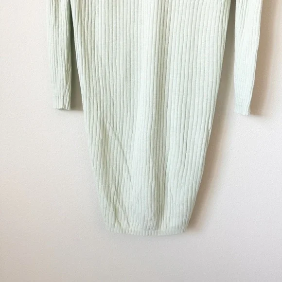 MOUSSY Mint Green Ribbed Duster Cardigan